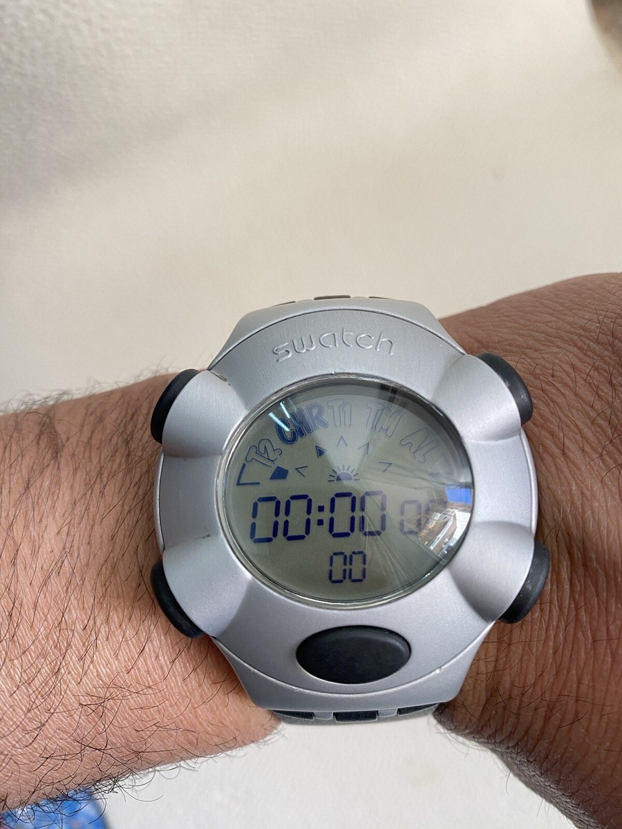 SWATCH BEAT Aluminium 100M YQG1000 Vintage Watch Mens