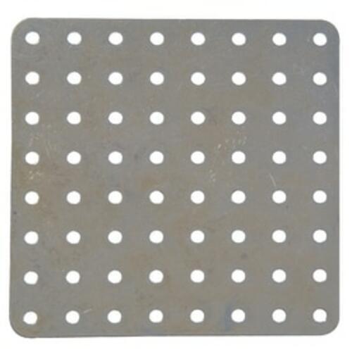 2er-Pack 4 x 1/4" Metall geschlitzte quadratische Platte, 64 Löcher, schwarz, Hillman 884484 - Bild 1 von 1