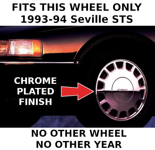 One Genuine Cadillac Seville STS Chrome Center Cap Hubcap For 14-Slot 1993 1994 - Picture 4 of 13