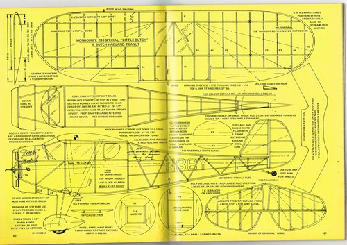 MODEL BUILDER magazine August 1979 Monocoupe 110: F/F peanut Scale - Picture 2 of 2