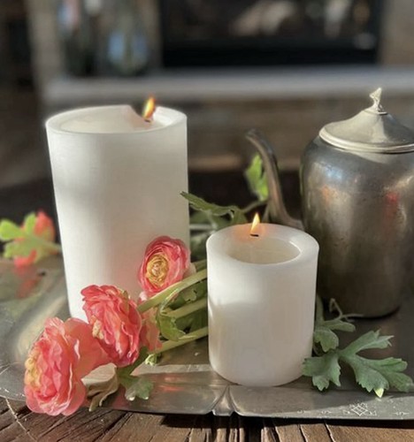 Spiral Light Candle CHERRY BLOSSOM 4 X 4 Round 30hr Burn -Brand New Medium - Picture 3 of 6