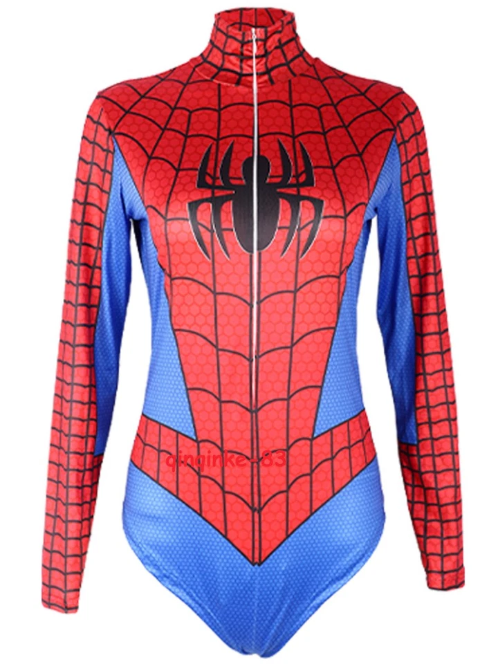 Fato de banho de super-herói cosplay feminino macacão meia-calça manga poliéster presente - Imagem 4 de 4