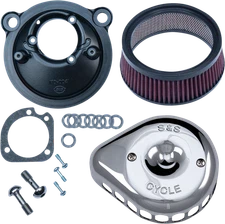 S&S CYCLE 170-0439C Mini Teardrop Stealth Air Cleaner Kit - Chrome