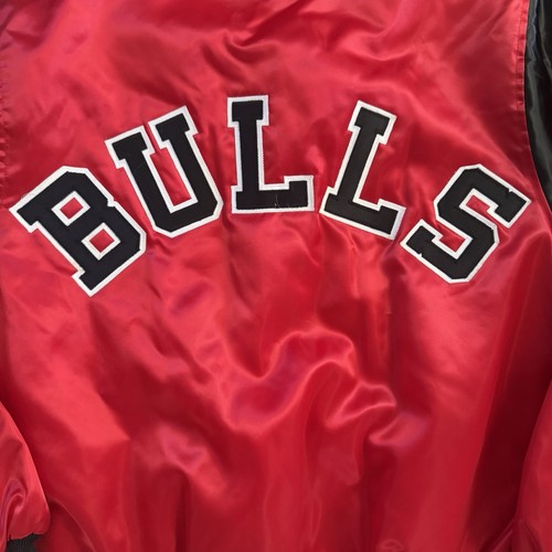 Vintage ChalkLine Chicago Bulls Satin Jacke Herren Gr. Large Rot 90s Selten NBA - Bild 10 von 10
