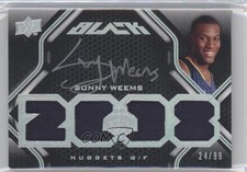 2008-09 UD Black /99 Sonny Weems #70 Rookie Auto RC