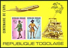 Togo 873-C223,C223a,imperf,MNH. Mi 1035A-1038,Bl.84 B,C.UPU-100:Mailman,Uniforms