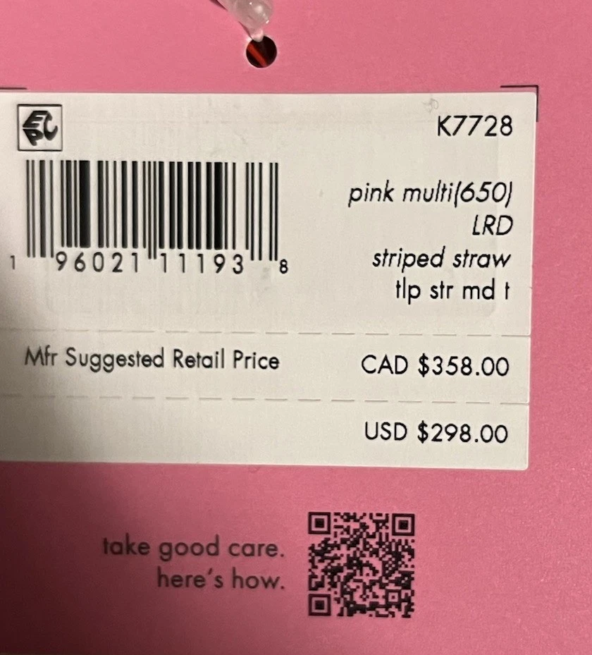 BOLSO DE PLAYA KATE SPADE MUELLE MEDIANO MULTI PAJA BORLA ISLA CON BOLSA ANTIPOLVO (NUEVO) Foto 4 de 4