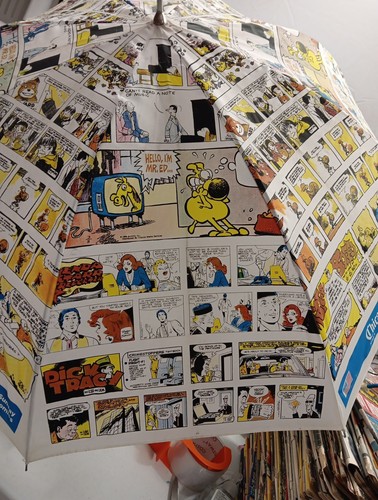 Vintage Chicago Tribune Newspaper Sunday Comics Umbrella - Picture 3 of 17