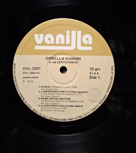 Ornella Vanoni – A Un Certo Punto - LP Vinyl 33 RPM - Picture 4 of 4