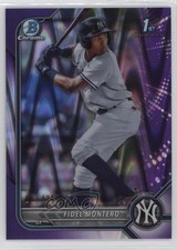 2022 Bowman Chrome Prospects Purple RayWave Refractor 65/250 Fidel Montero 0hw6