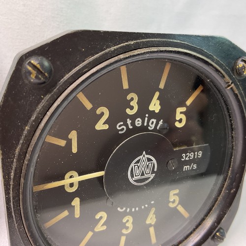 Vintage Variometer Vertical Speed Indicator VSI German Instrument Panel Avionics - Picture 4 of 7