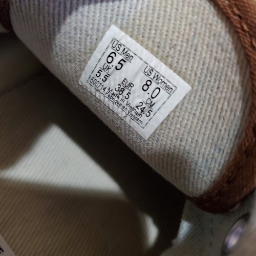 VANS Shoes Mens 6.5 Womens 8 Off The Wall Sneakers Gray/Brown Canvas Low Top - Picture 8 of 11
