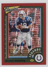 2022 Panini Classics Legends Timeless Tributes Red /75 Peyton Manning HOF 16wc