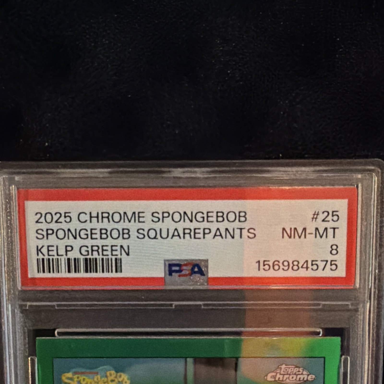 SpongeBob SquarePants - PSA 8 - Kelp Green Refractor - #25  view 2