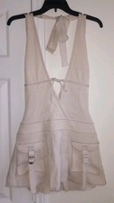 Fashion Nova Taupe Precious Cargo Pleated Mini Dress Size S