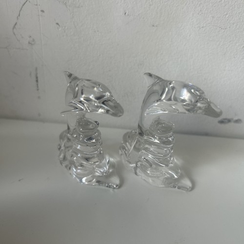 Bleikristallglas Delfine Paar - Bild 1 von 6