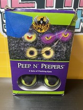 Halloween Peep n' Peepers Set of 3 Spooky Flashing Eyes Indoor - Tested Clean