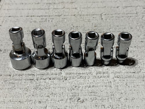 SNAP-ON TOOLS 7 PIECE 1/4” DRIVE SAE. SHALLOW SWIVEL SOCKET SET TMU