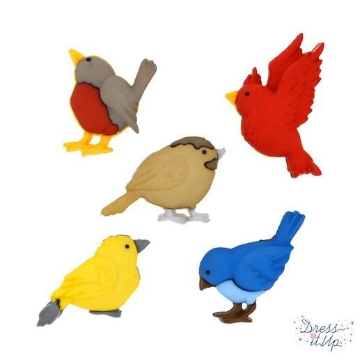 Dress It Up Buttons - Feathered Friends #956