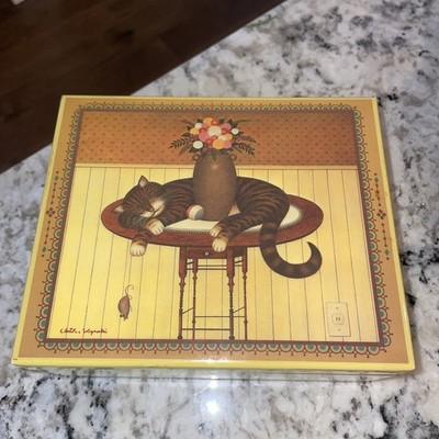 Herkymer The Cat Charles Wysocki Schmid Jewelry Music Box Americana Celebration