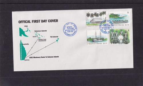Wesley Methodist FDC choice Bahamas 1987 Guernsey 74 Jersey Montserrat Solomon I - Picture 14 of 14