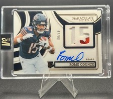 2024 Panini Immaculate Numbers Rome Odunze Rookie Patch Auto /99. Bears