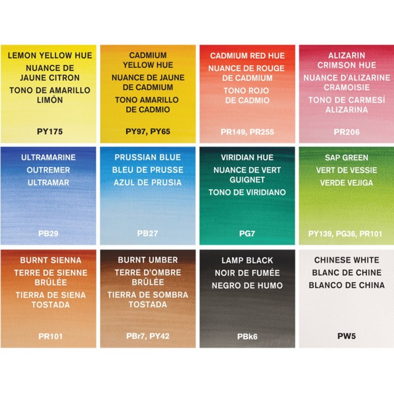 Aquarelle fine Winsor Newton Cotman boîte de voyage 12 demi-godets palette peinture - 4