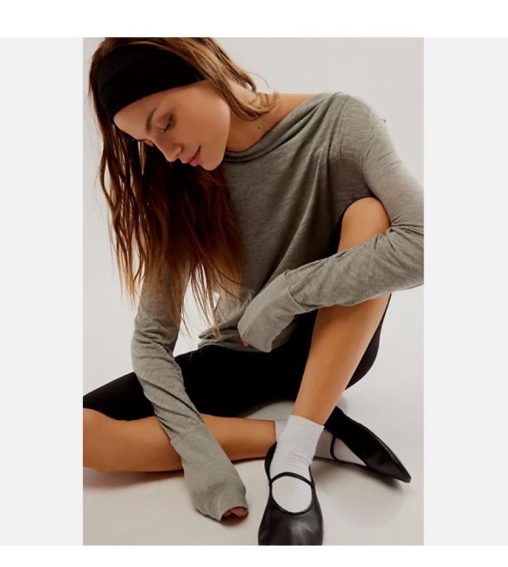 We The Free Elevated Basic Heather Gray Boatneck … - image 1