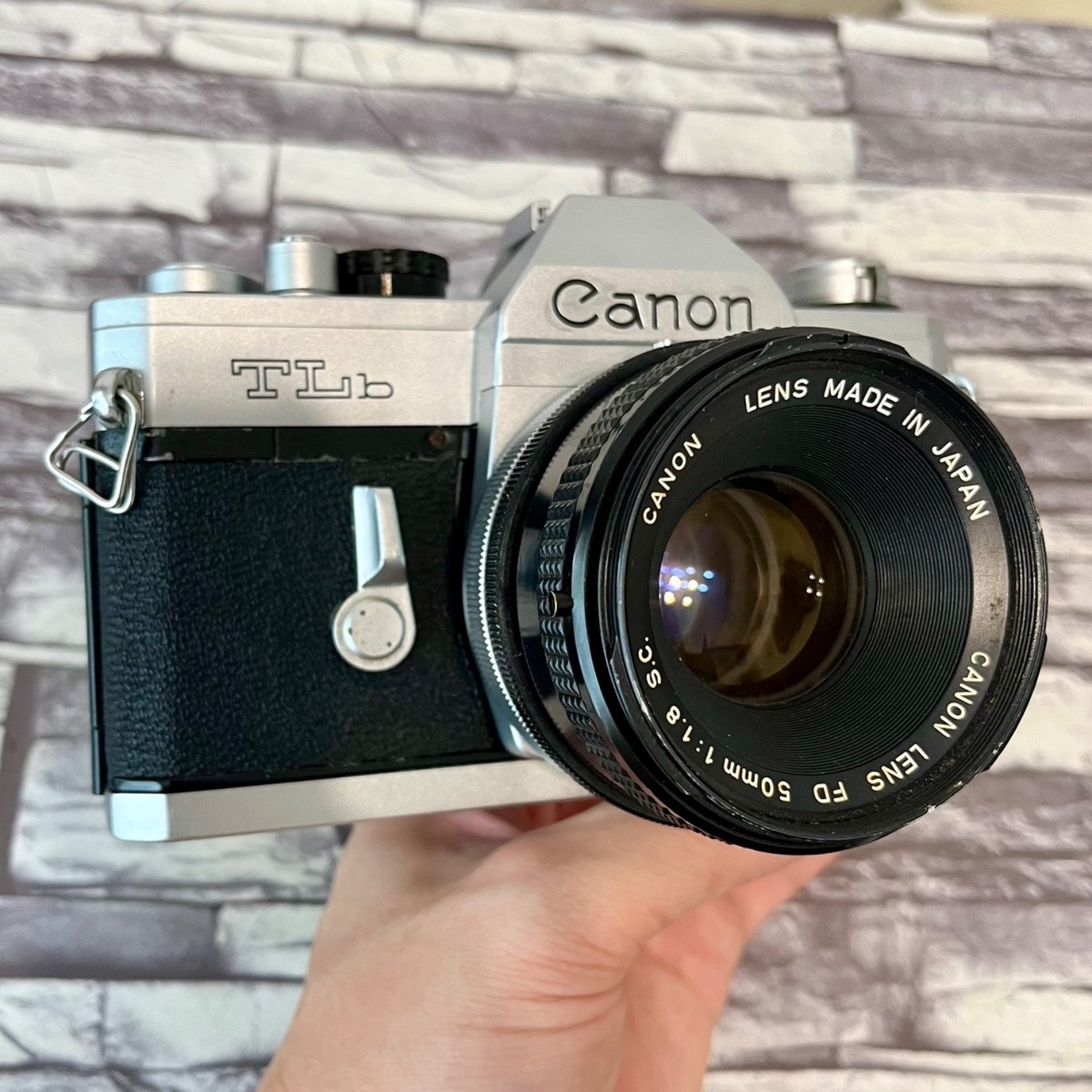 Canon TLb SLR 35mm Film Camera w/ Canon Lens FD 50mm F1.8 s.c.