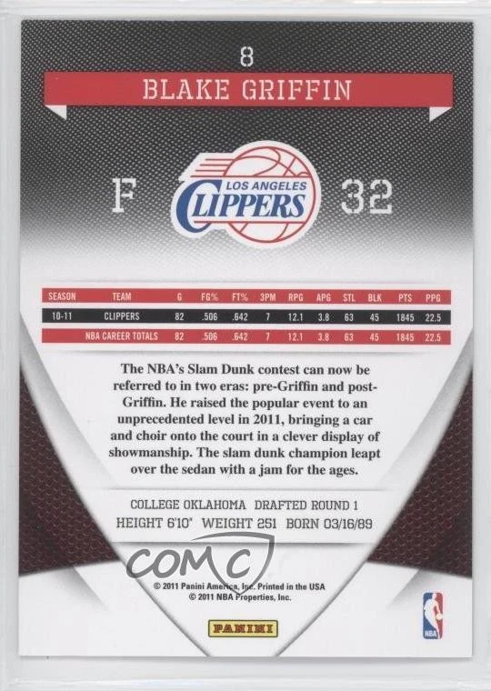 2011 Donruss Elite National Convention Blake Griffin #8 - Image 2 of 2