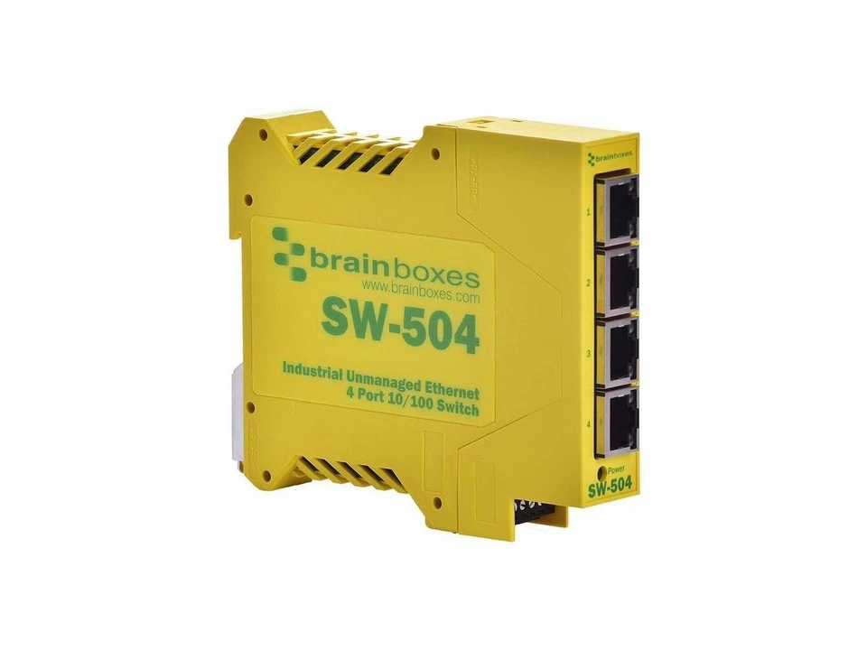 Brainboxes Industrial Ethernet 4 Port Switch Din Rail Mountable - Image 3 of 4