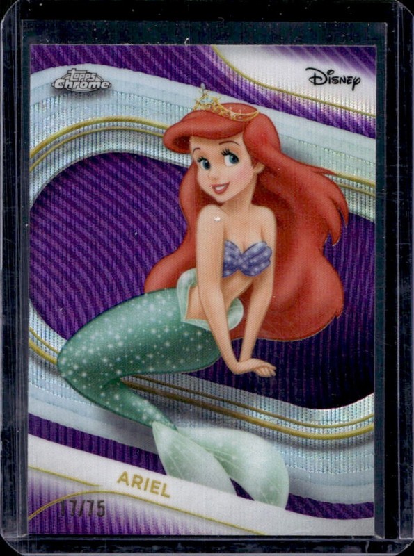 2025 Topps Chrome Disney Ariel Purple Wave Refractor #/75