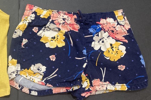 Girl's Old Navy Outfit Size 8 - Mustard Ribbed Top w/Navy Floral Shorts EUC - Picture 5 of 7