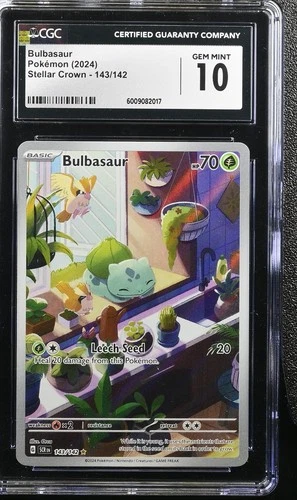 CGC 10 Bulbasaur #143/142 Illustration Rare,Holo 6009082017