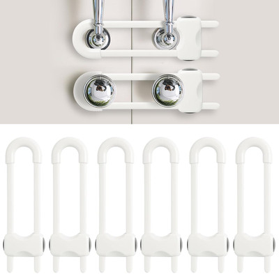Baby Proofing Cabinets, Sliding Cabinet Locks for Babies, Adjustable U Shaped Ba
