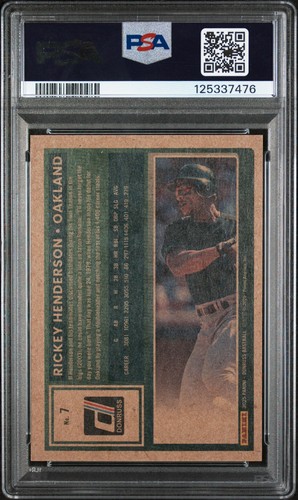 Béisbol Panini Donruss 2025 Rickey Henderson prueba de artista SP #7 01/25 - Imagen 2 de 2