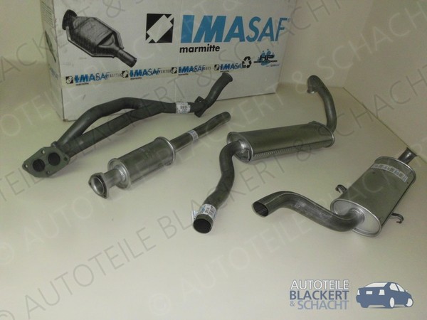 Imasaf Auspuffanlage Komplett für Audi 80 + Coupe 1.9 + 2.0 (81,85,B2) 1980-1986-image