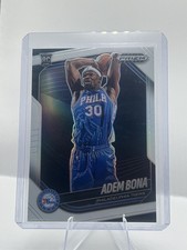 2024-25 Panini Prizm Black White Prizm /175 Adem Bona #196 Rookie RC 76ers