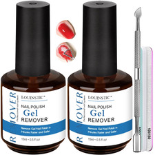 Louinstlc Gel Nail Polish Remover, Includes Removal Tool, 2 X15Ml Bottles | Fast