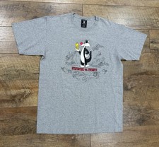 Vintage 1996 Looney Tunes Sylvester VS. Tweety Tee Grey Large Made In USA 90s