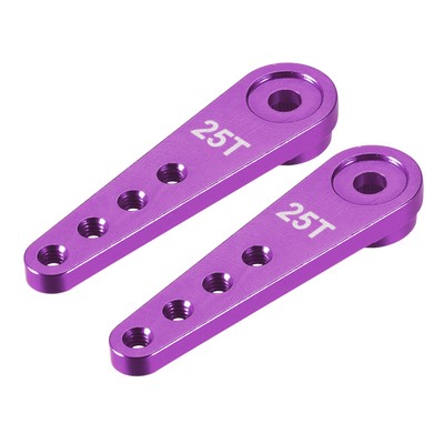 2Stk. Aluminium 25T Servo Horn für Futaba Savox RC Modell Auto Boot lila