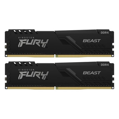 Kingston FURY Beast Schwarz 32GB Kit (2x16GB) DDR4-3200 CL16 UDIMM Gaming Arbeit