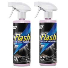Flash Car Care Trim & Rubber Restorer, 2 x 500ml, Plastic Cleaner, Bumper & Seal