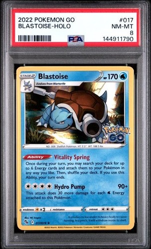 Blastoise graded PSA 8 for sale on eBay