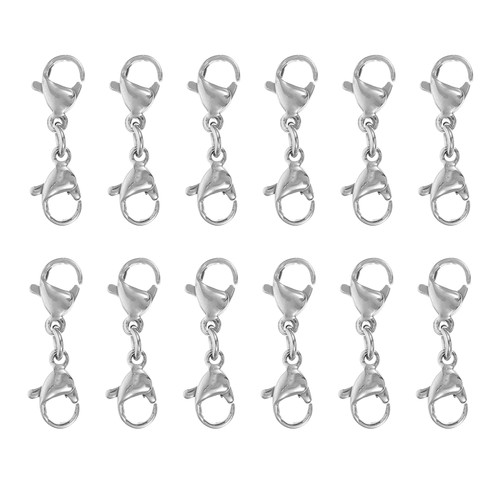 25 PCS Extender Chain Lobster Clasp DIY Claw Clasps for Bracelets