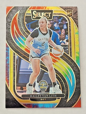 HAILEY VAN LITH Rookie Tie-Dye #'d /25 ( 2025 Select WNBA #173 RC Book End SP )