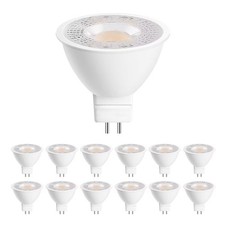 12 Pack MR16 LED Bulb 50W Halogen Equivalent, 5W 2700K Warm White, 450 Lumens...