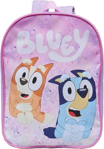 Girls Bluey Pink Backpack Basic Pre School Nursery 32cm - Picture 3 of 3
