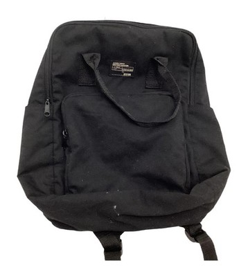 New Look Schwarz Canvas Rucksack Backpack Freizeit Schule Reise Arbeit Tasche