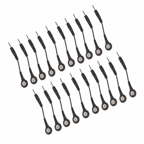 20pcs Black Snap Electrode Wire Electrode Lead Wires For TENS Machine Digita TPG - Picture 22 of 24
